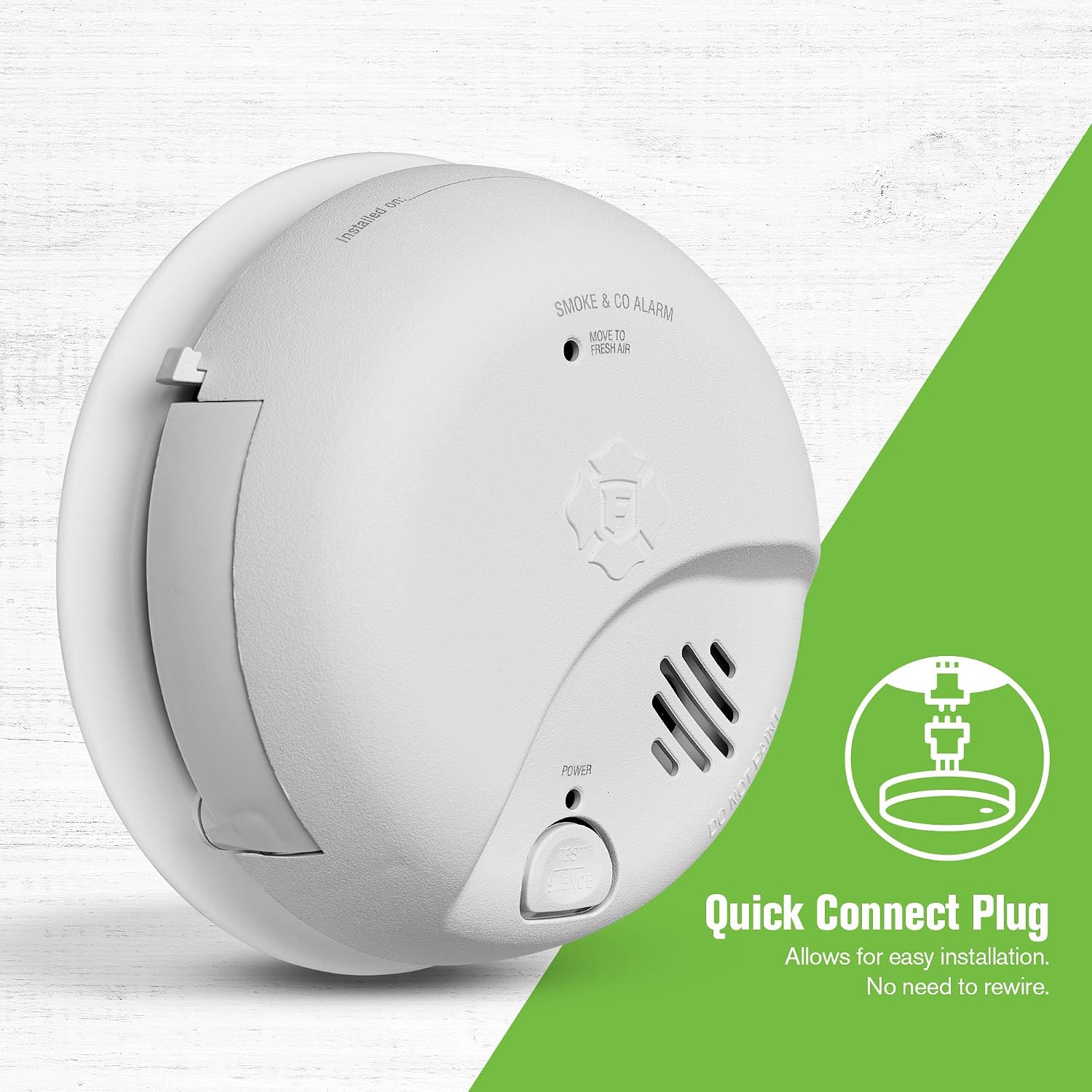 First Alert SMICO100-AC Interconnect Hardwire Combination Smoke & Carbon Monoxide Alarm with Battery Backup